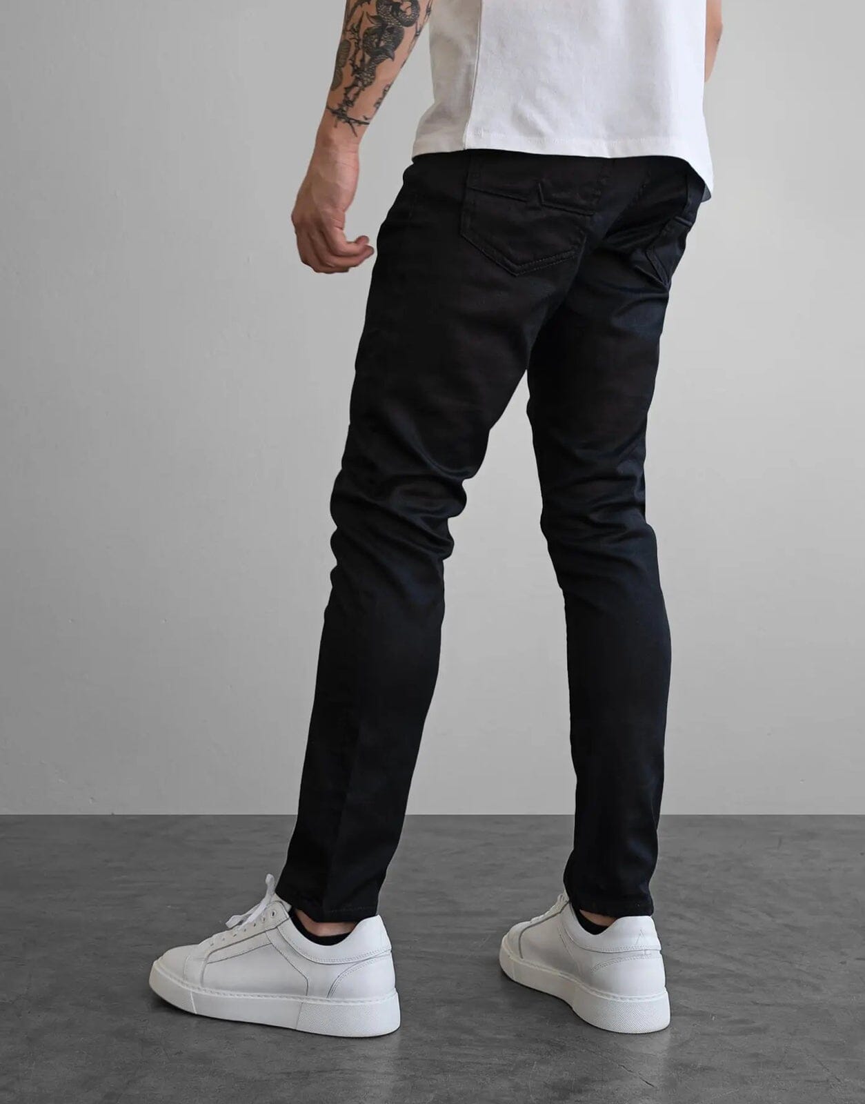 Fade Iconic Rogue Wax Coated Black Jeans - Subwear