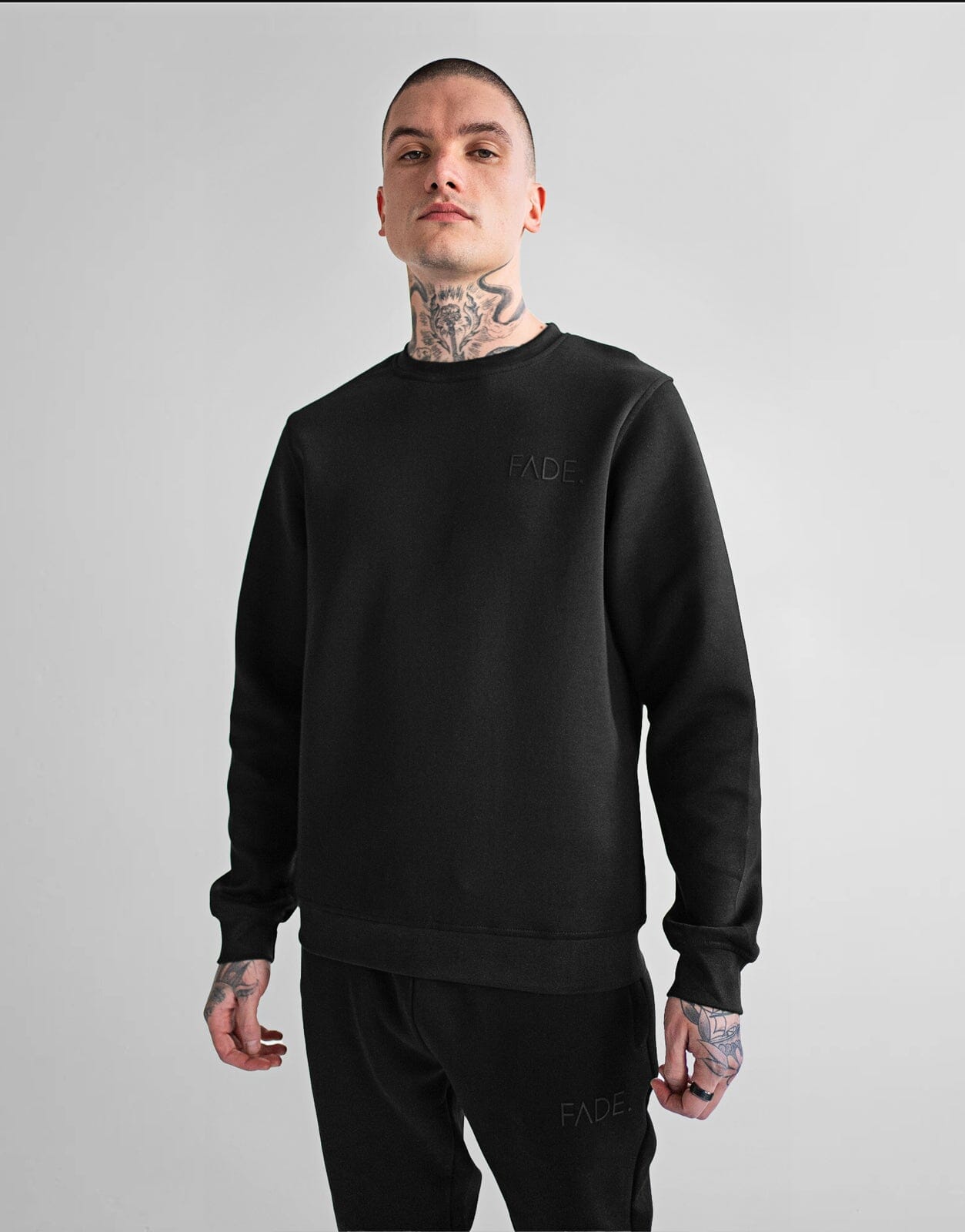 Fade Essential Sweatshirt Black - Subwear