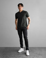 Fade Essential V-Neck Green T-Shirt - Subwear