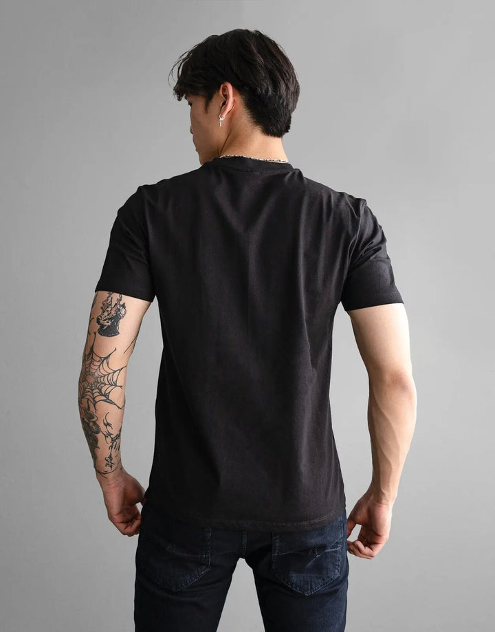 Fade Icon V-Neck Black T-Shirt - Subwear