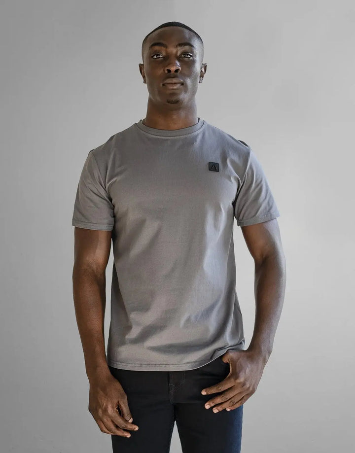 Fade Iconic Badge Grey T-Shirt - Subwear