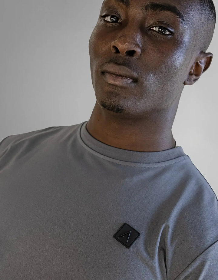 Fade Iconic Badge Grey T-Shirt - Subwear