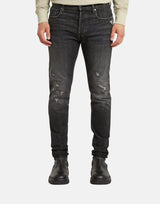 G-Star RAW 3301 Slim Worn Black Metal Jeans - Subwear