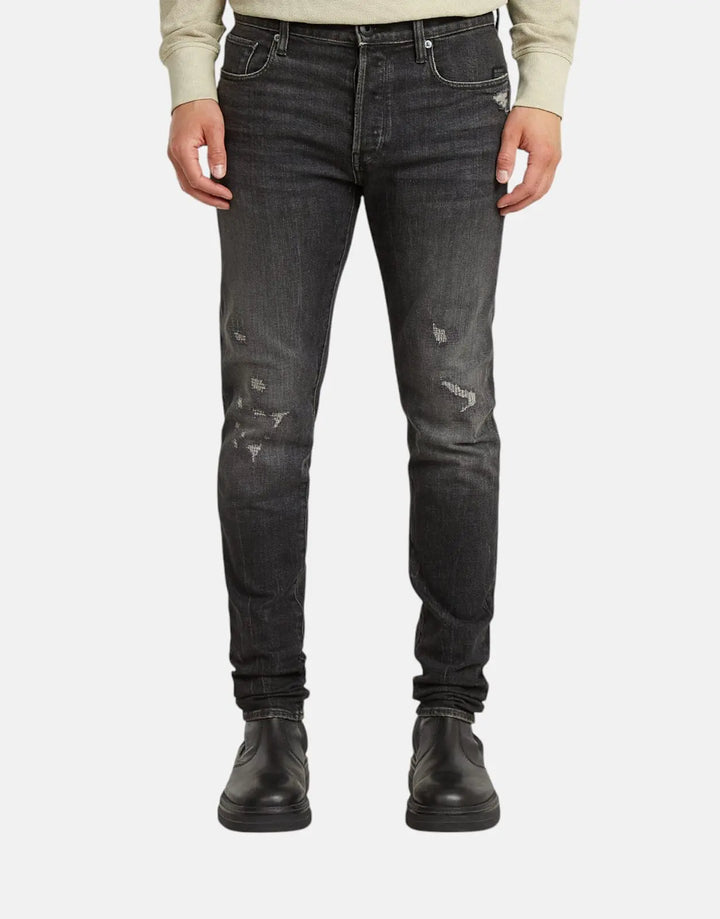G-Star RAW 3301 Slim Worn Black Metal Jeans - Subwear