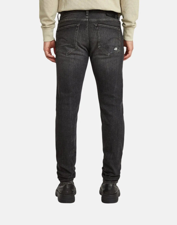 G-Star RAW 3301 Slim Worn Black Metal Jeans - Subwear