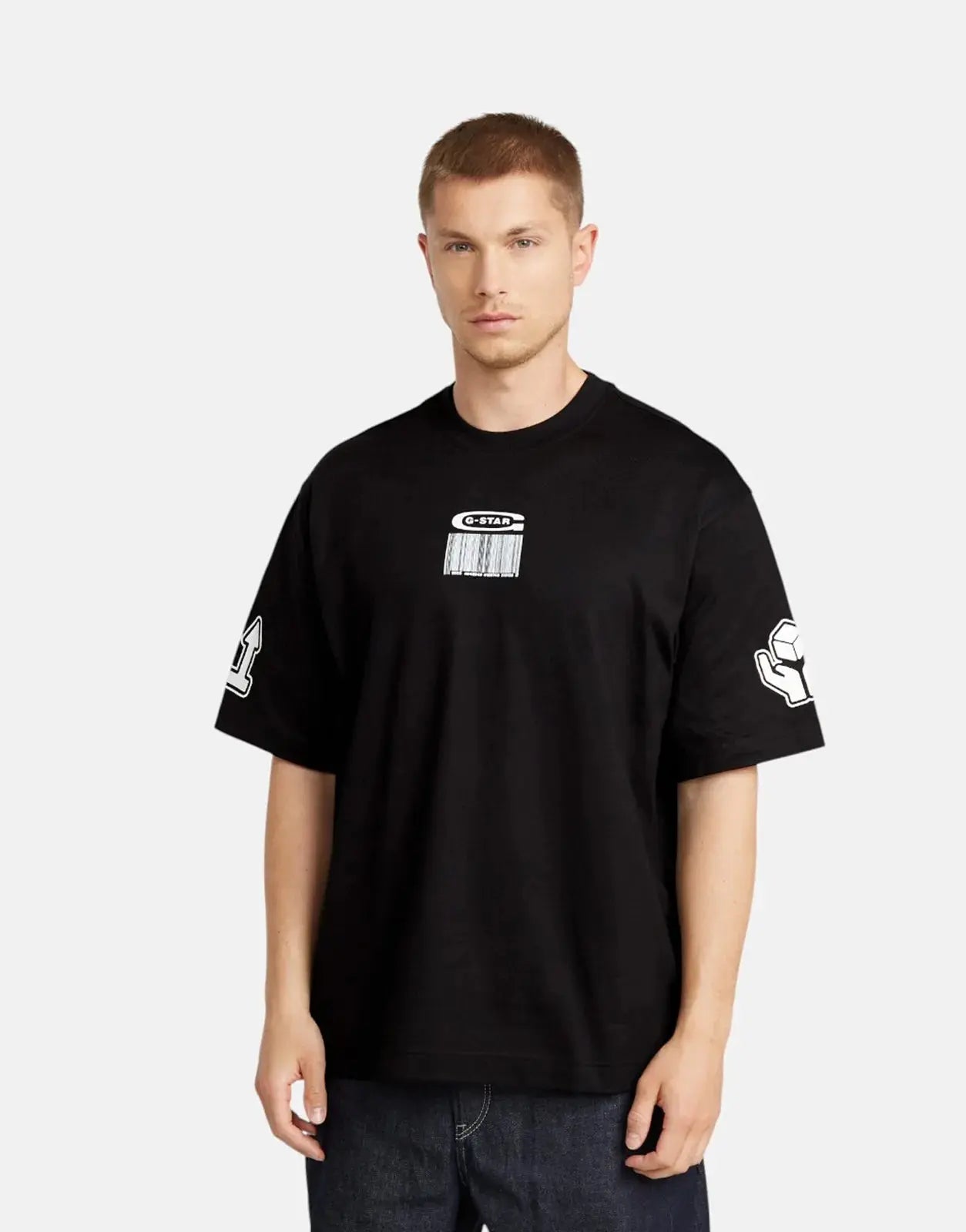 G-Star RAW Barcode Boxy T-Shirt Black - Subwear