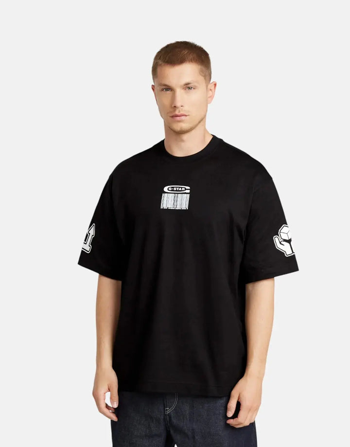 G-Star RAW Barcode Boxy T-Shirt Black - Subwear