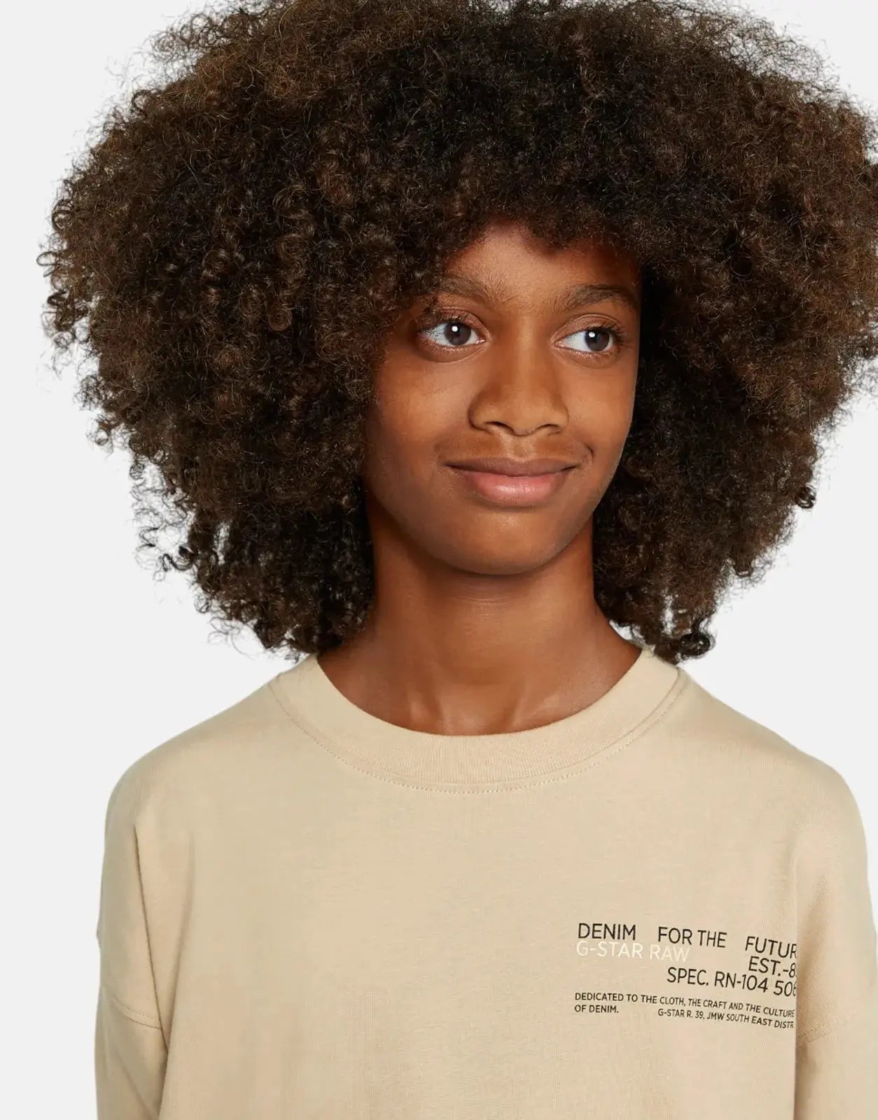 G-Star RAW Boys Boxy Cream T-Shirt - Subwear