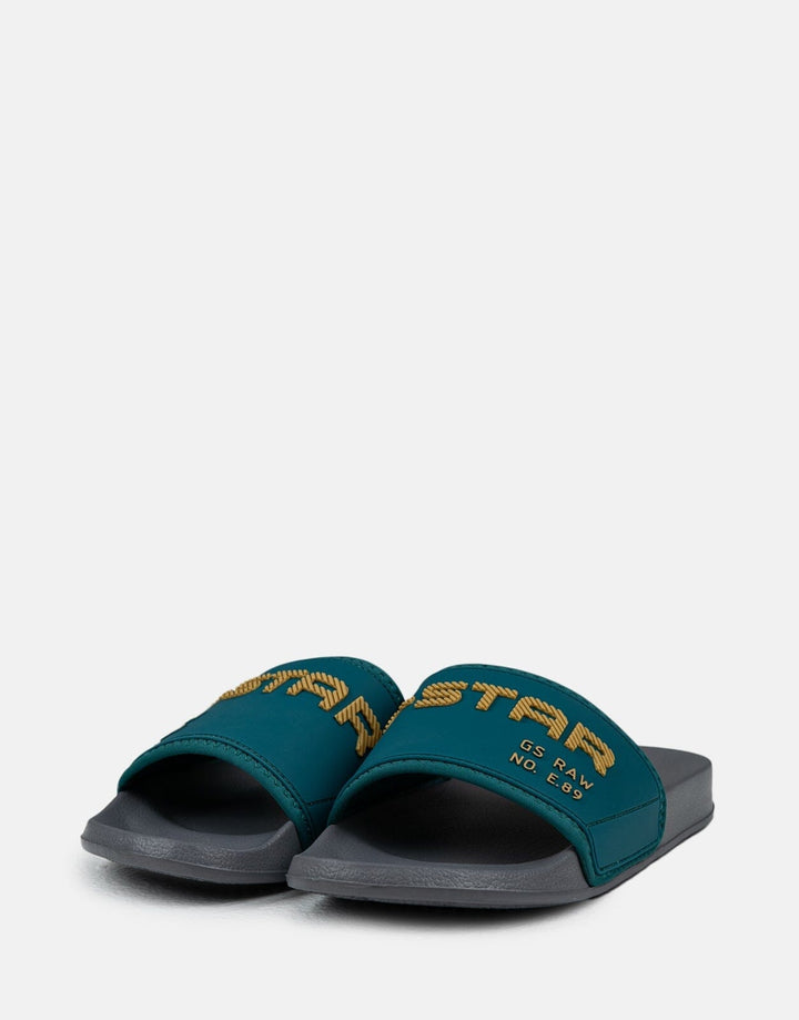 G-Star RAW Cart V BLK II Grey/Green Slides - Subwear