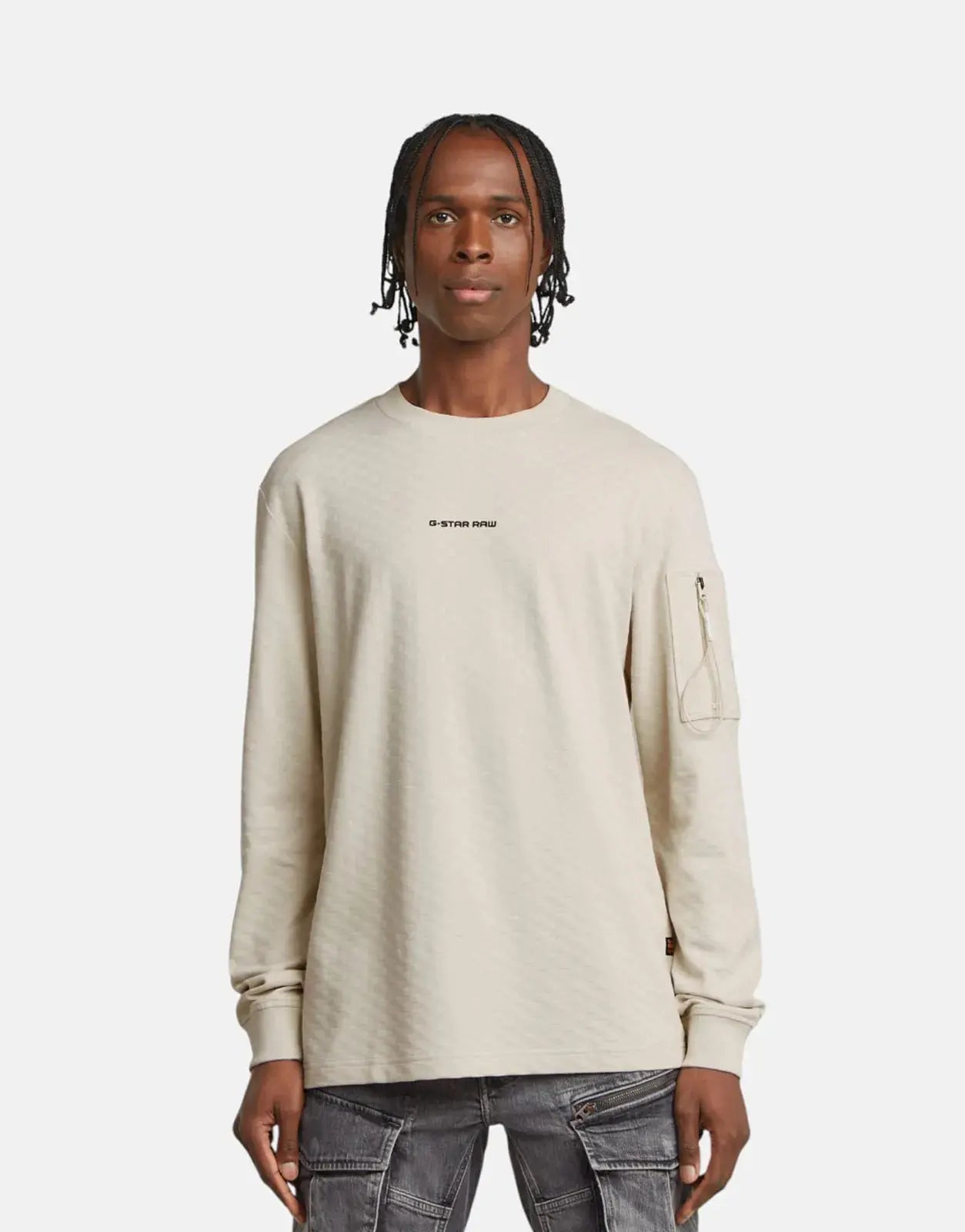 G-Star RAW Checquard Pocket Tweeter Whitebait T-Shirt - Subwear