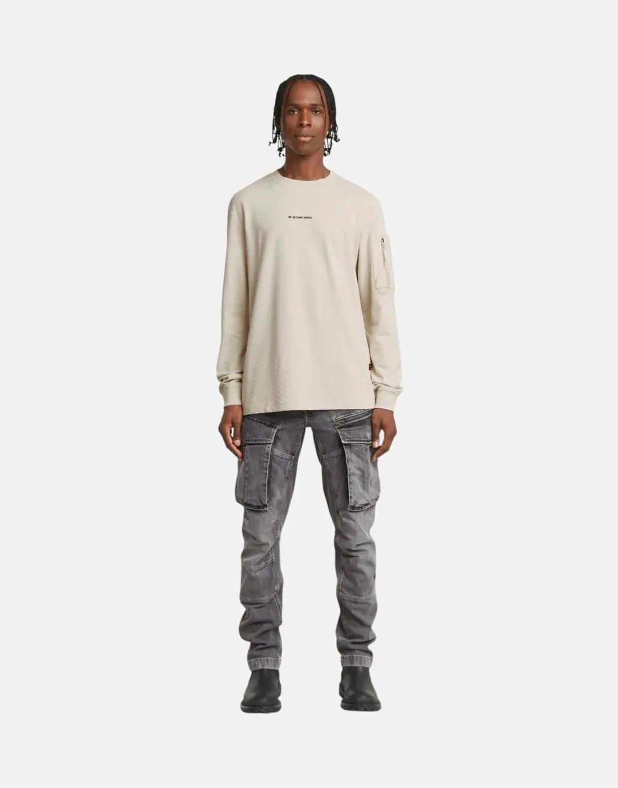 G-Star RAW Checquard Pocket Tweeter Whitebait T-Shirt - Subwear