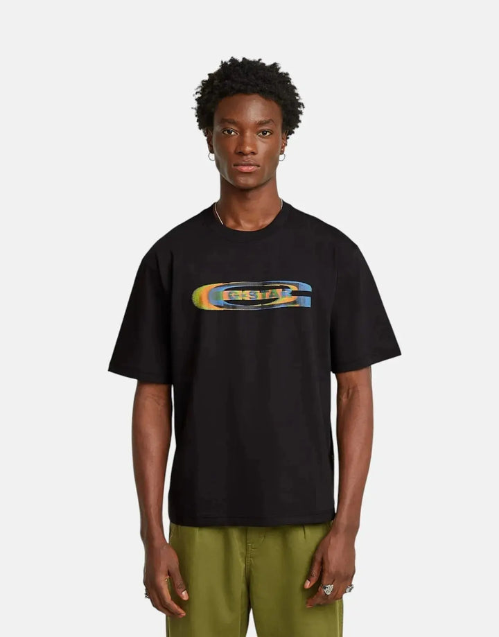 G-Star RAW Color Shift Old School Logo Boxy Black T-Shirt - Subwear