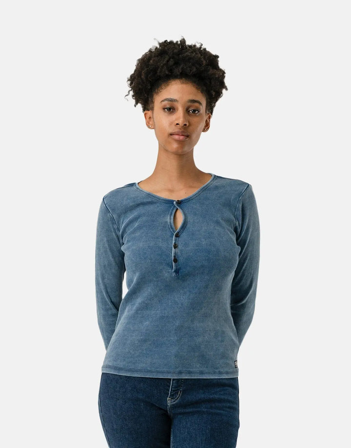 G-Star RAW Deep V Indigo Henley - Subwear