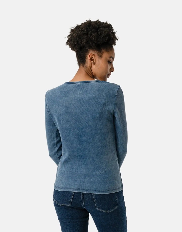 G-Star RAW Deep V Indigo Henley - Subwear