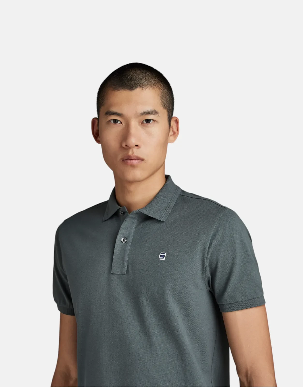 G-Star RAW Dunda Slim Graphite Polo Shirt - Subwear