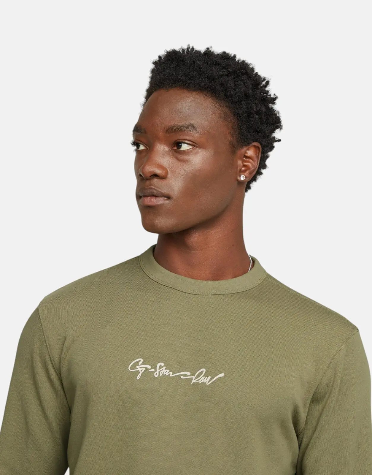 G-Star RAW G-Script Logo Ensis Green Sweatshirt - Subwear