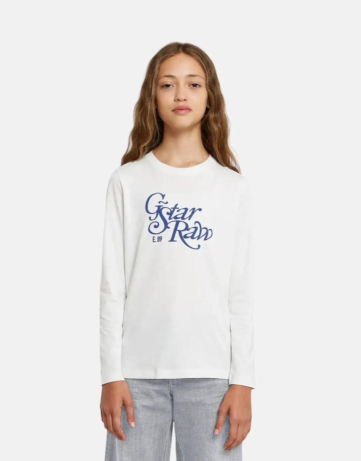 G-Star RAW Girls Slim White Top - Subwear