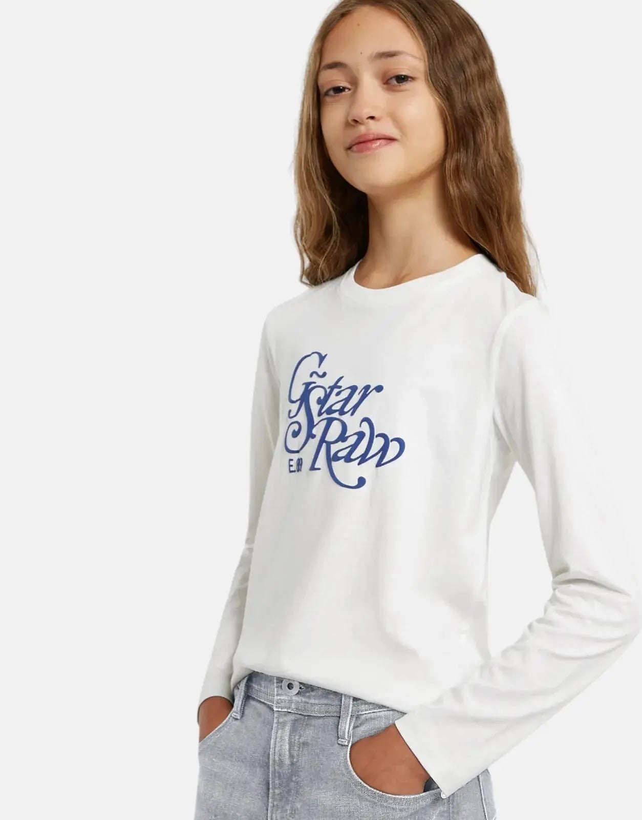 G-Star RAW Girls Slim White Top - Subwear