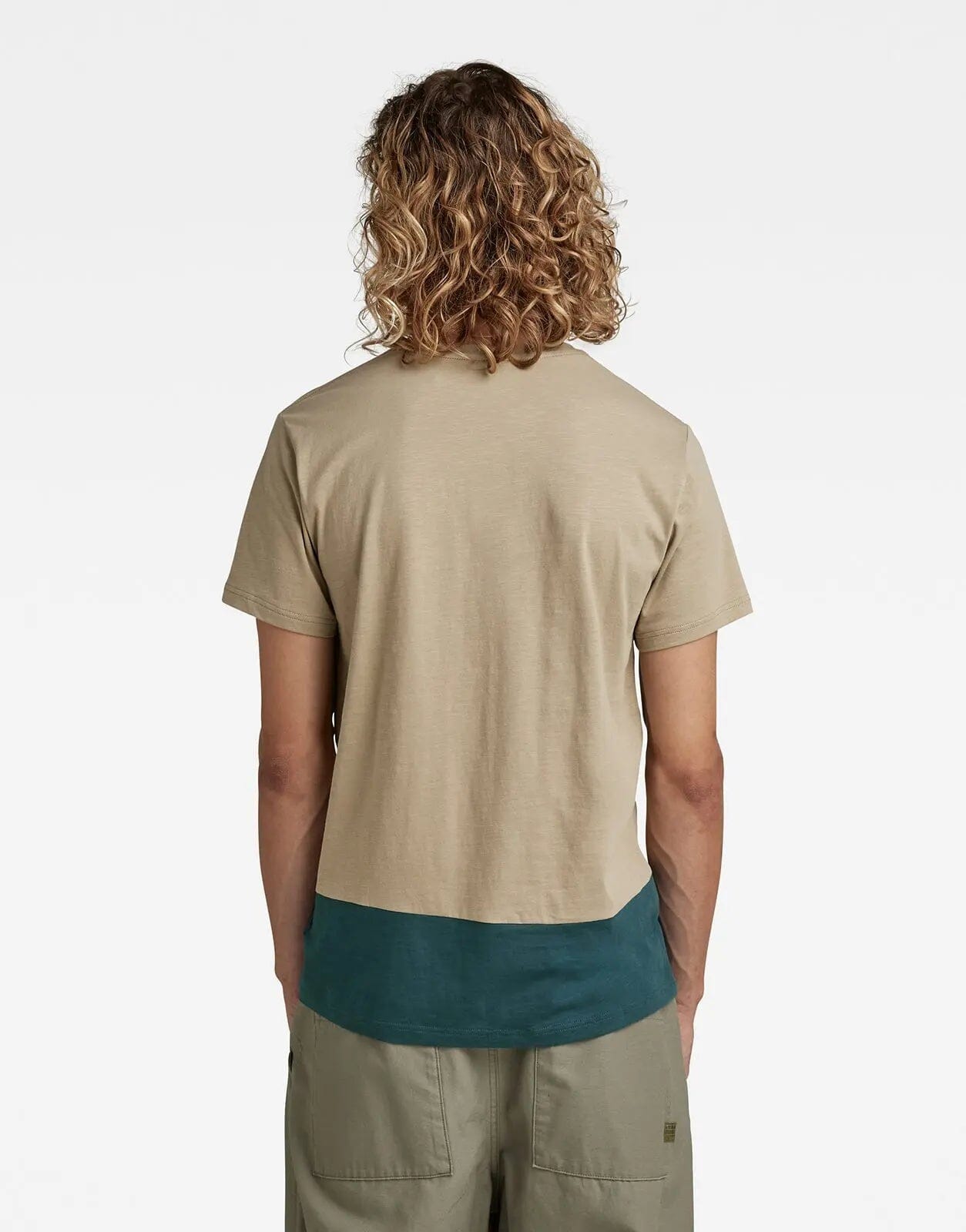 G-Star RAW Hard Core Denim Color Block T-Shirt Brown - Subwear
