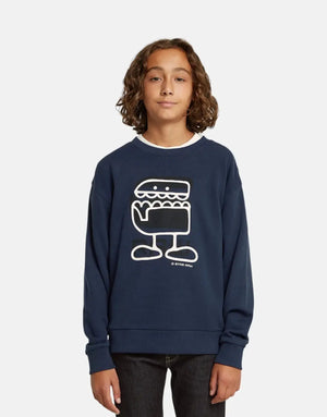 G-Star RAW Kids Comic Sartho Blue Loose Sweater - Subwear