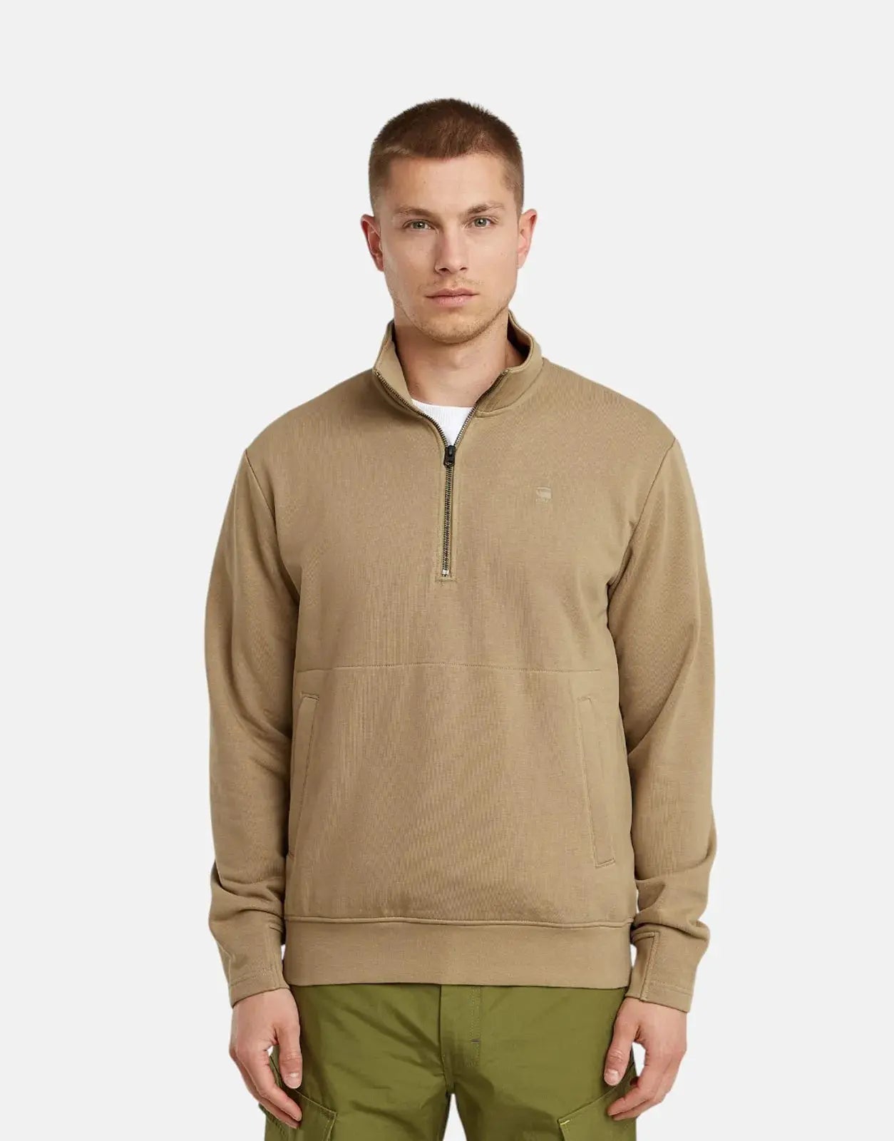 G-Star RAW Nifous Half Zip Sweatshirt Safari - Subwear
