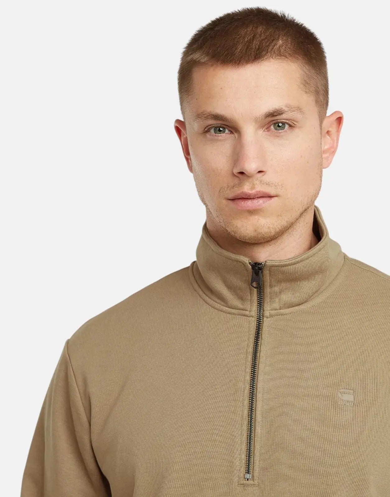 G-Star RAW Nifous Half Zip Sweatshirt Safari - Subwear