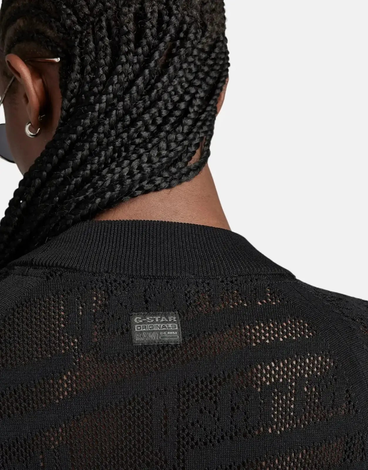 G-Star RAW Pointelle Text Knitted Sweater - Subwear