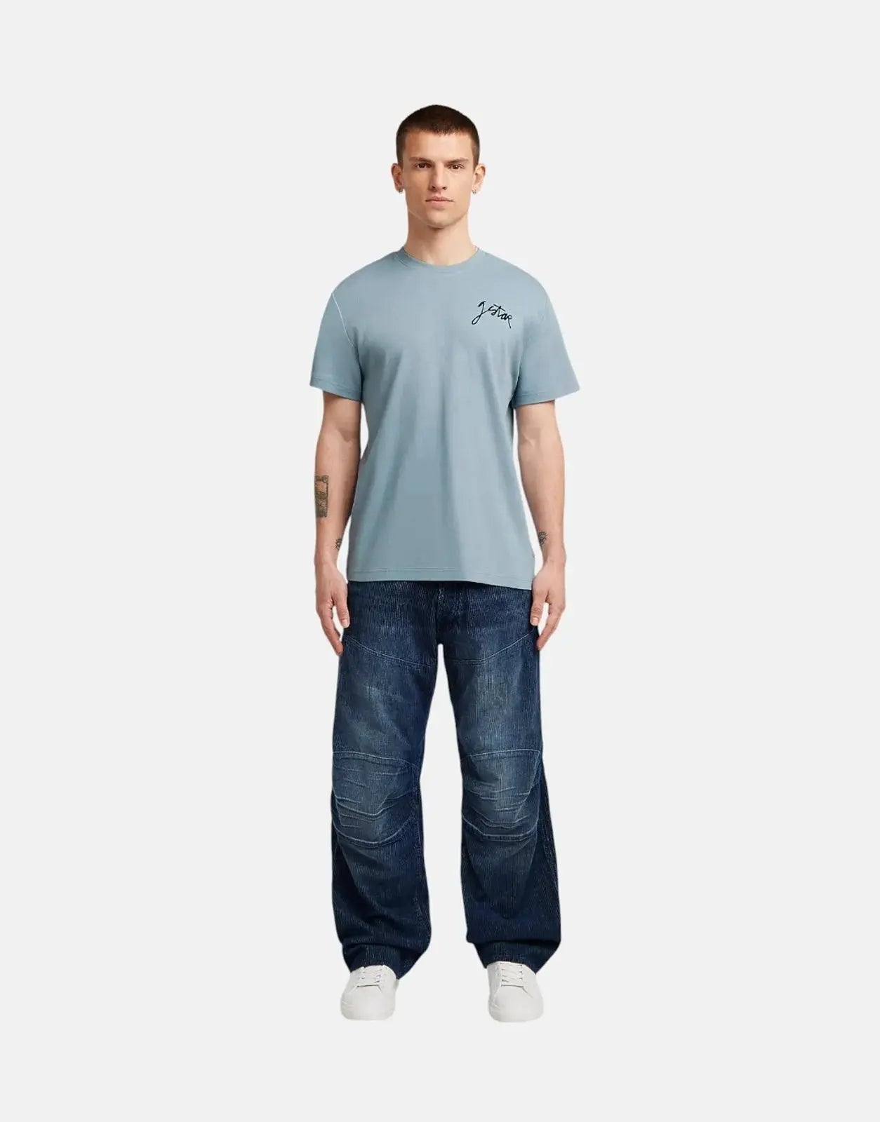 G-Star RAW Script Ash Blue T-Shirt - Subwear