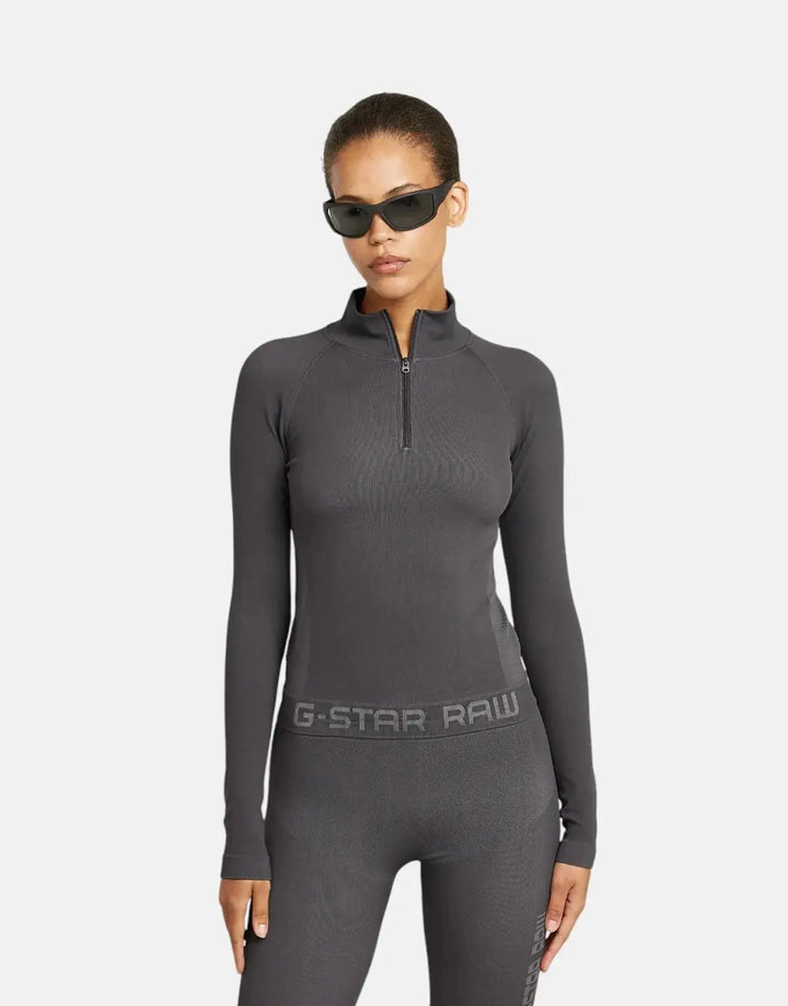 G-Star RAW Seamless Zip Grey Asphalt Leggings - Subwear