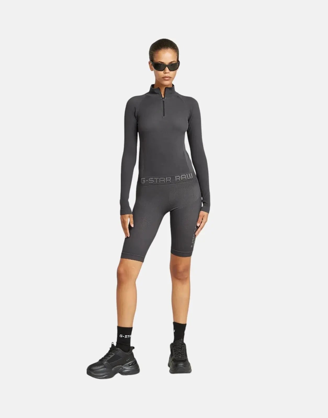 G-Star RAW Seamless Zip Grey Asphalt Leggings - Subwear