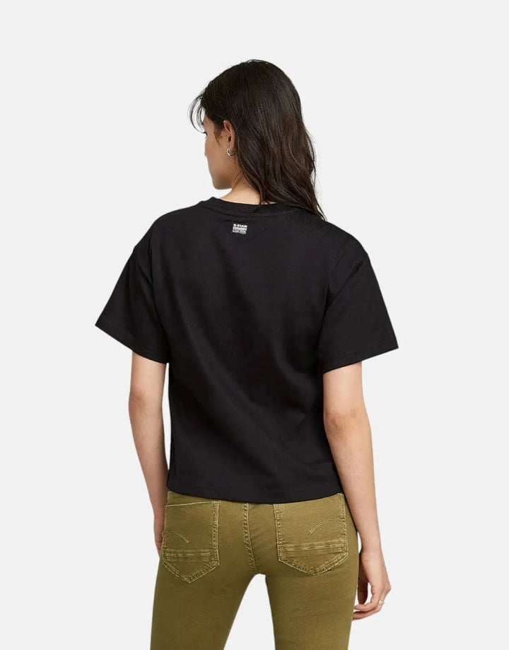 G-Star RAW Side Buttons Relaxed Black T-Shirt - Subwear