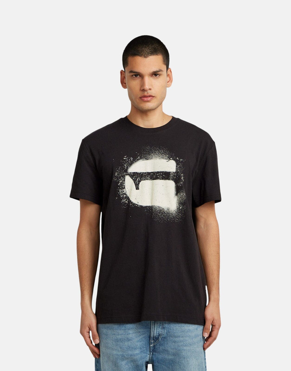 G-Star RAW Spray Logo Black T-Shirt - Subwear