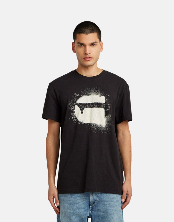 G-Star RAW Spray Logo Black T-Shirt - Subwear