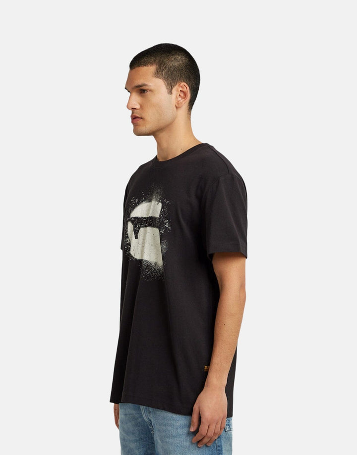 G-Star RAW Spray Logo Black T-Shirt - Subwear