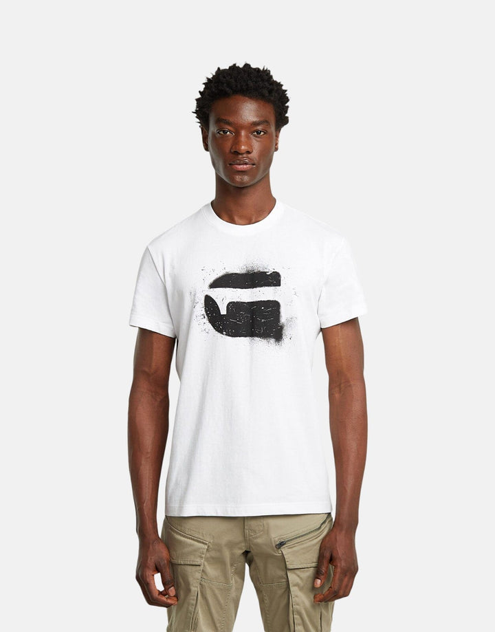 G-Star RAW Spray Logo White T-Shirt - Subwear