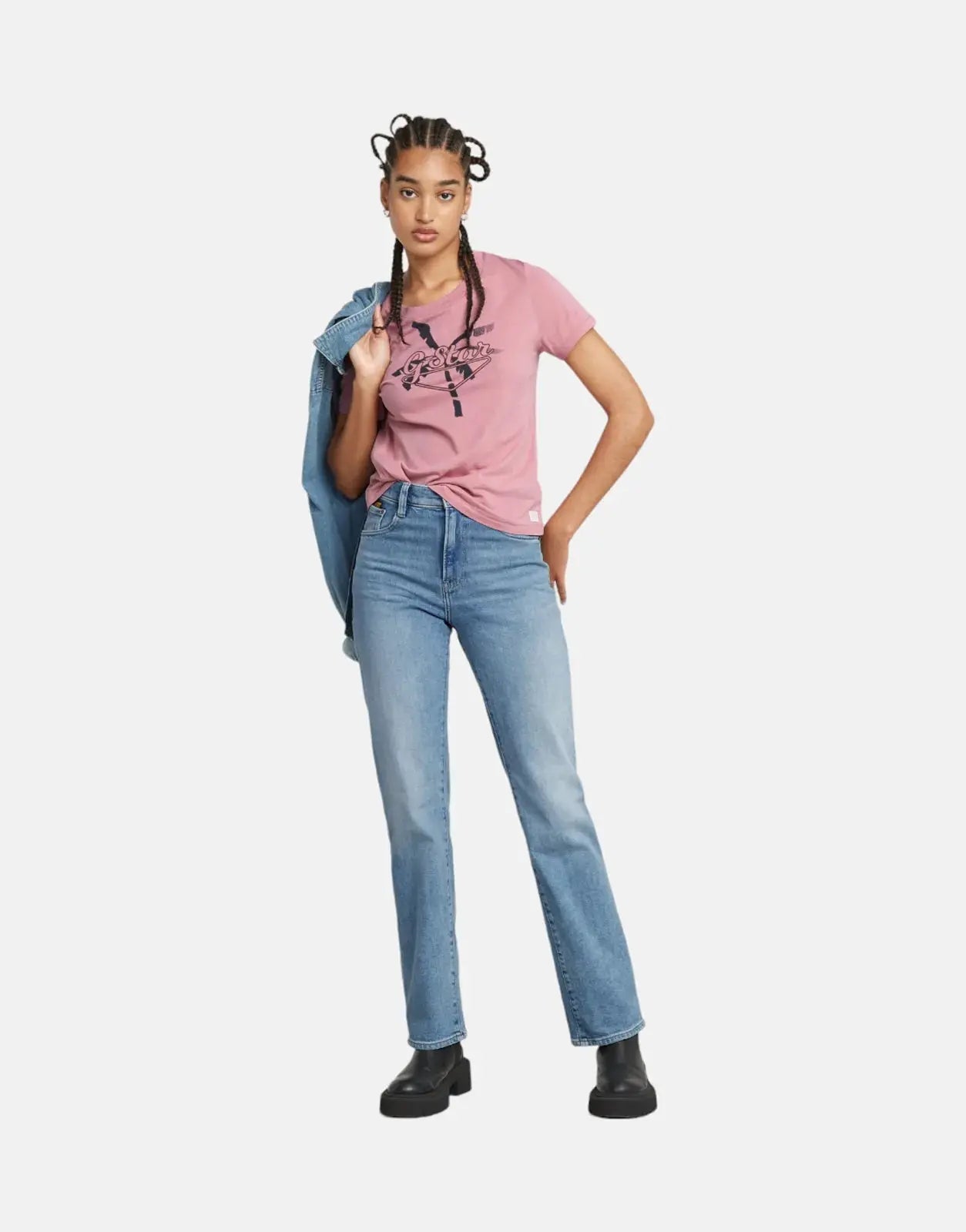 G-Star RAW Viktoria High Straight Jeans VOBlue - Subwear