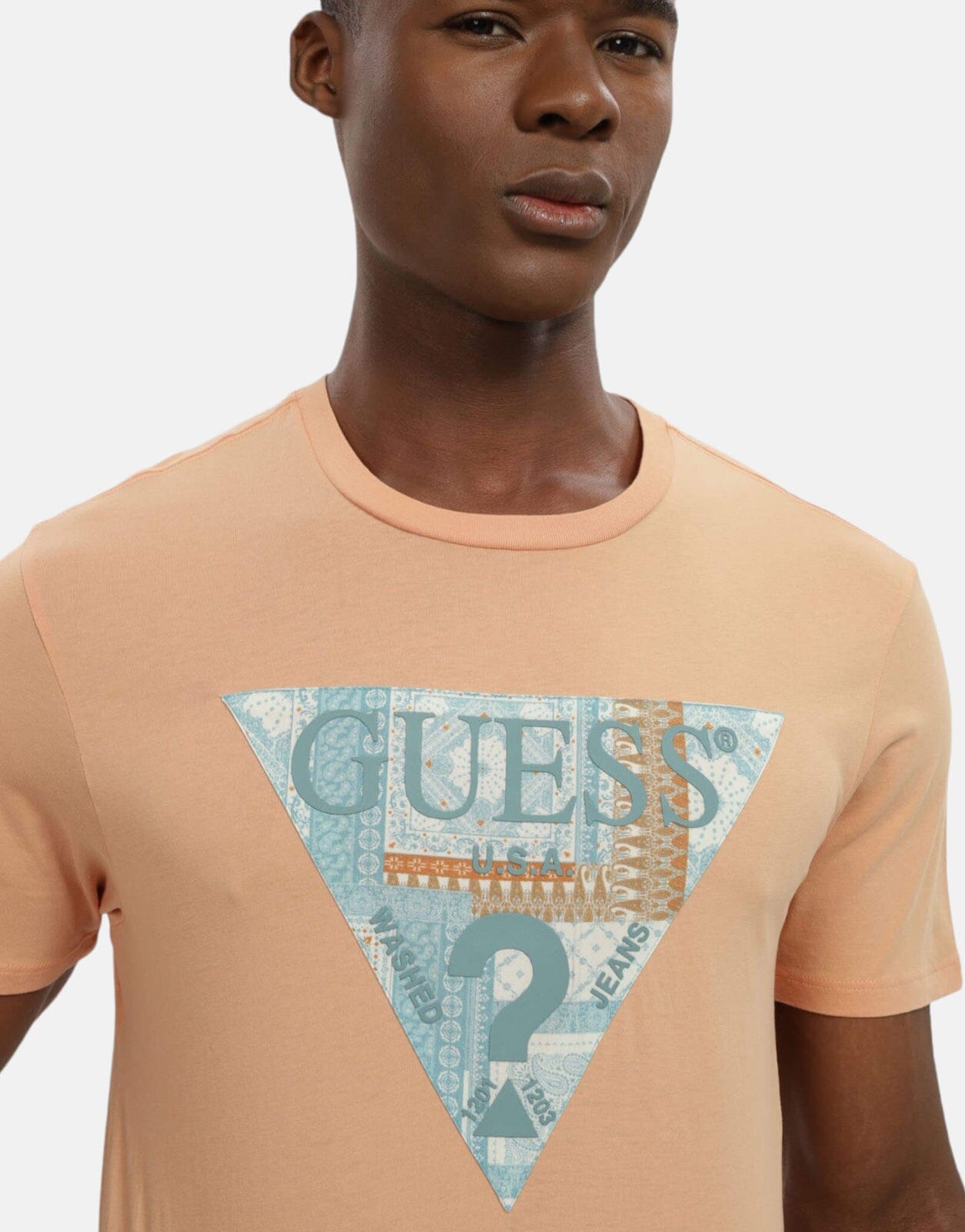 Guess Mosaic Tri Logo T-Shirt - Subwear