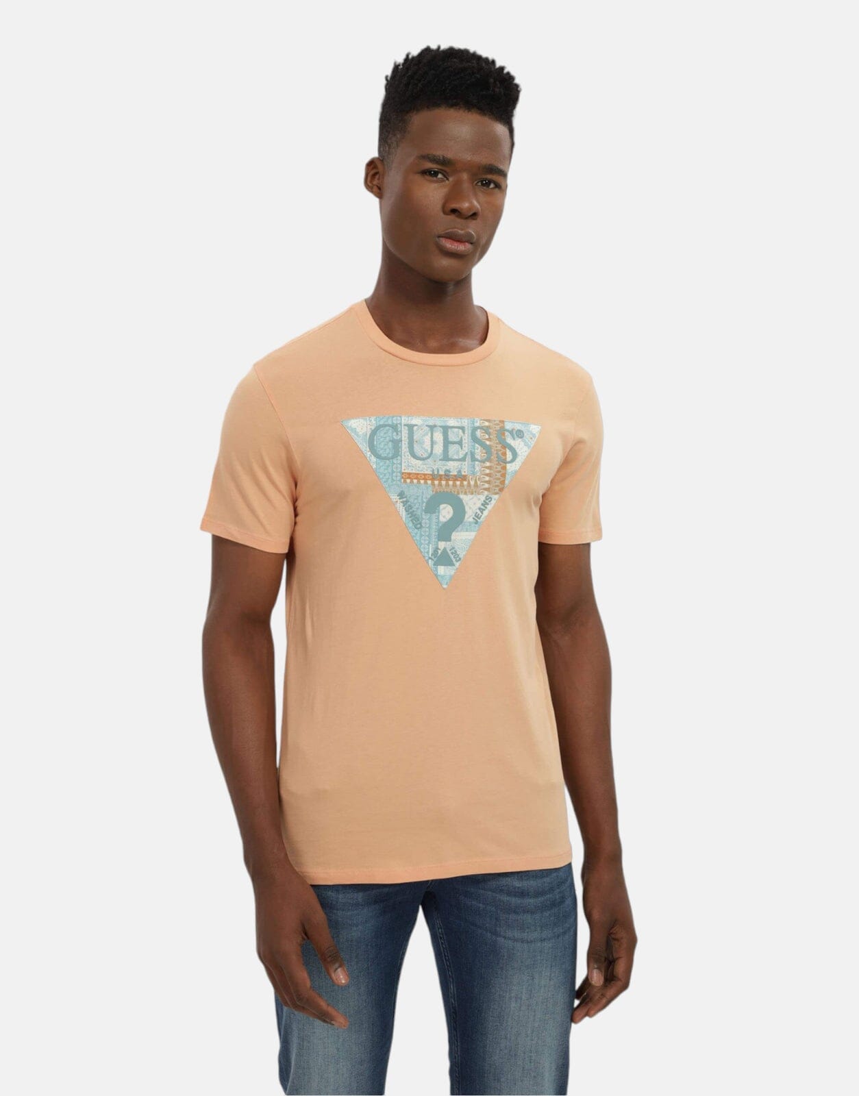 Guess Mosaic Tri Logo T-Shirt - Subwear