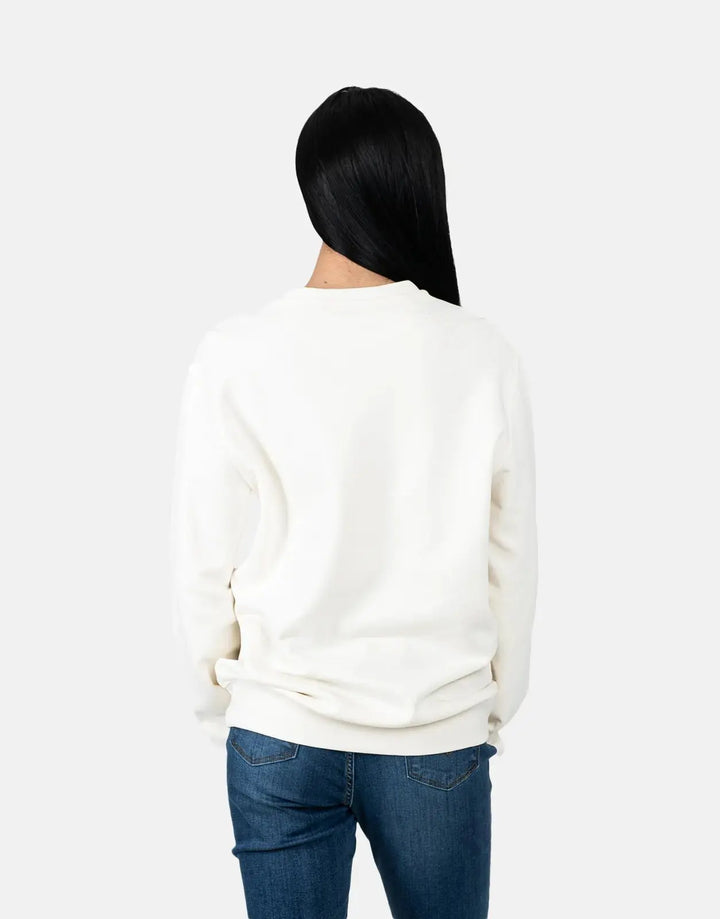 Guess Basic Logo Cream Sweatshirt - Subwear