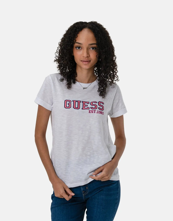 Guess College T-Shirt White - Subwear
