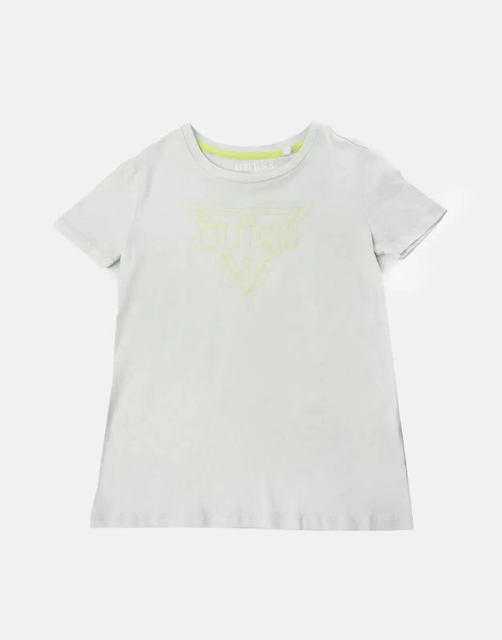 Guess Kids SS Raised Triangle Crew Grey T-Shirt - Subwear