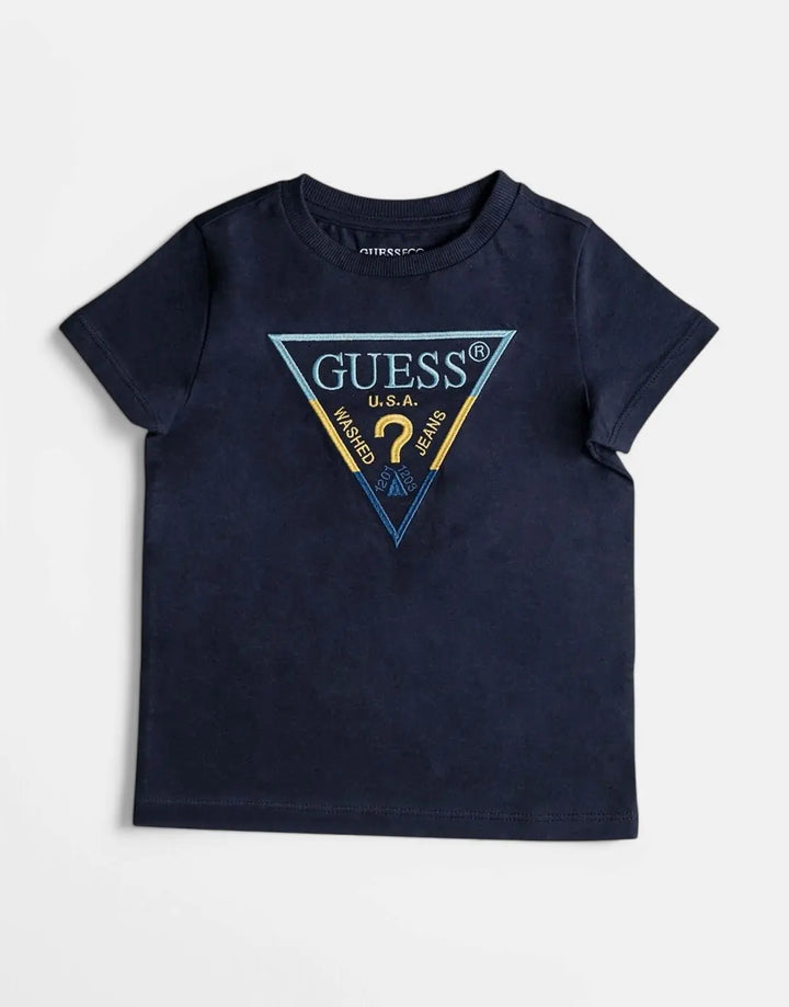 Guess Kids Short Sleeve Navy T-Shirt - Subwear