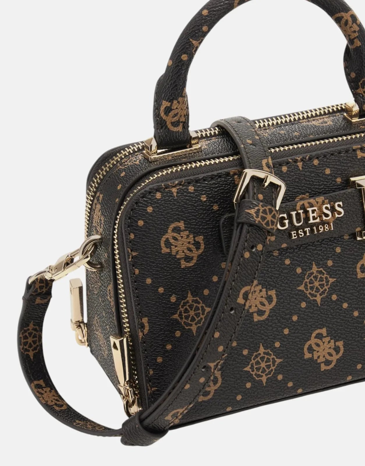 Guess Silia Mini ESL Brown Satchel Bag - Subwear