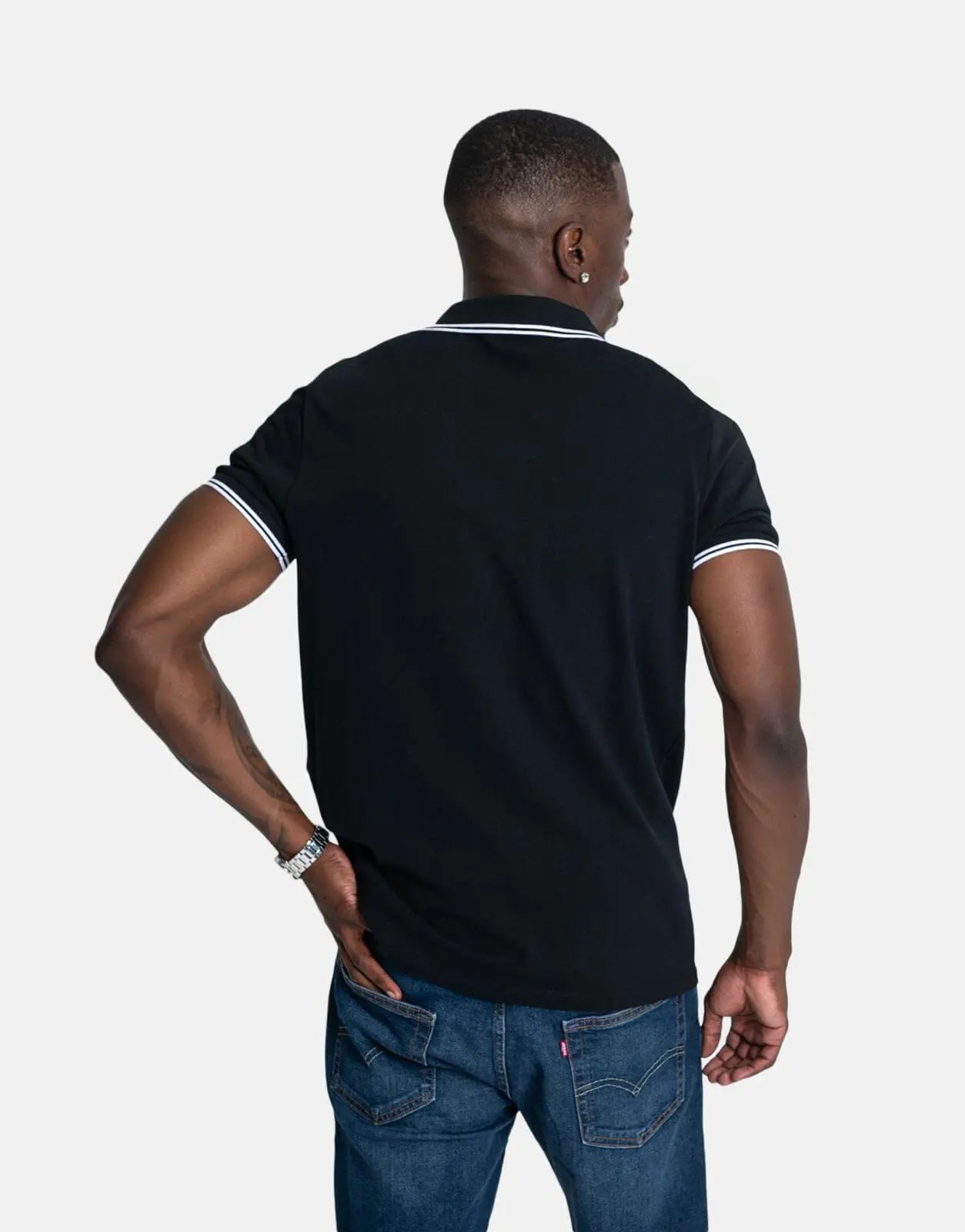 Guess Tipped Core Black Polo Shirt - Subwear
