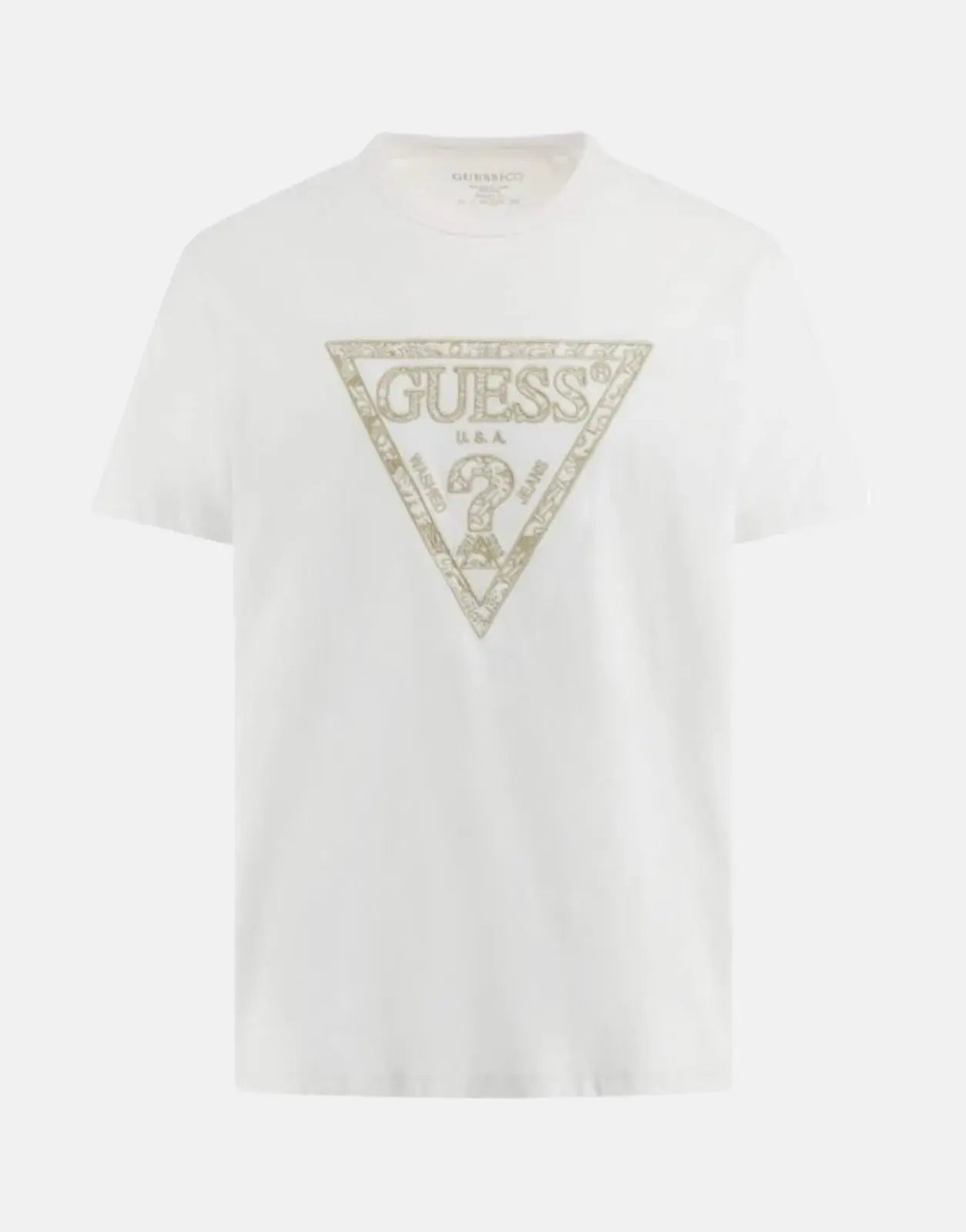 Guess Triangle Embro White T-Shirt - Subwear