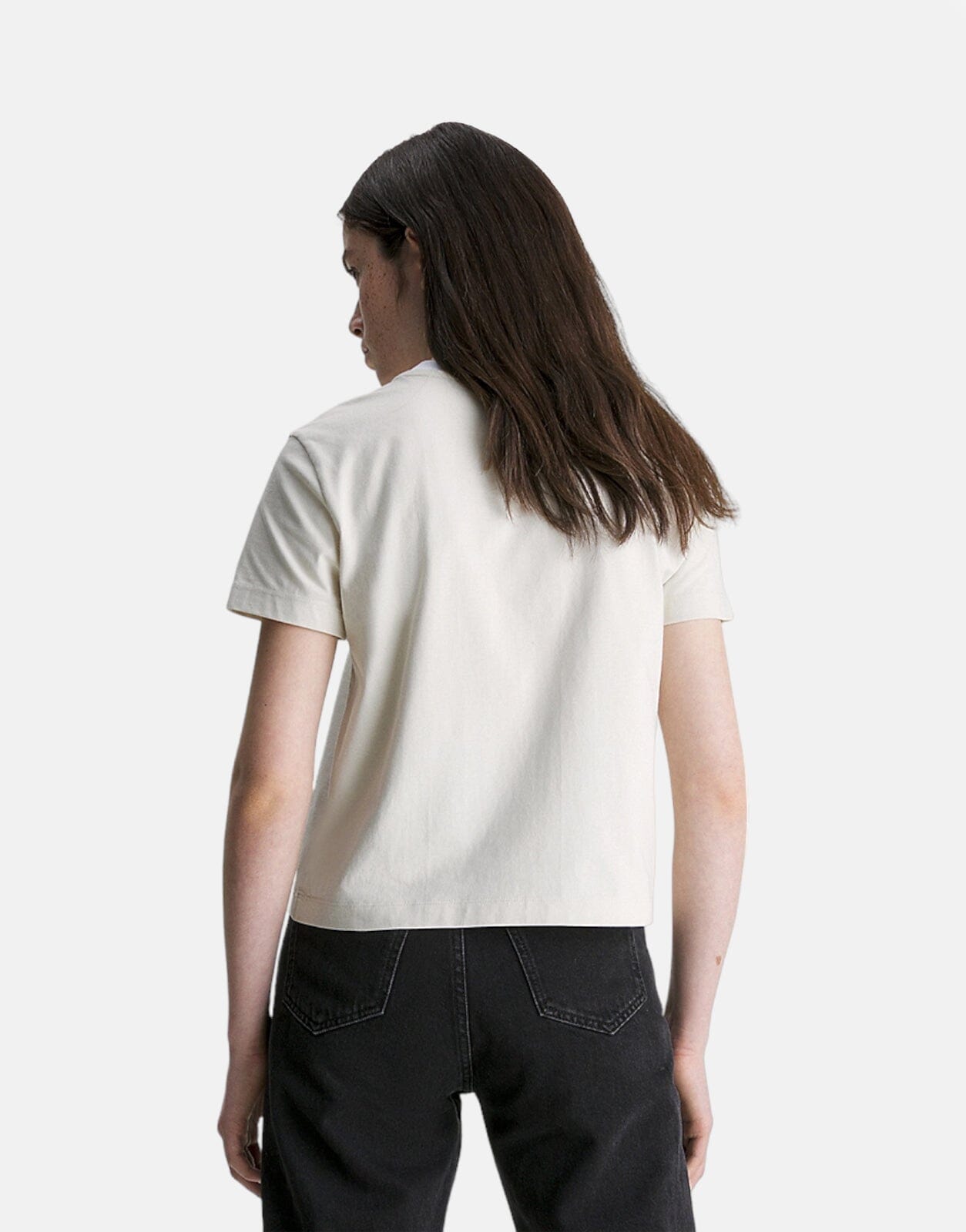 Calvin Klein Color Block Relaxed T-Shirt Off White - Subwear