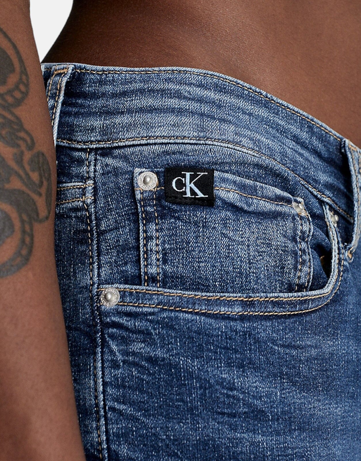 Calvin Klein Skinny Mid Blue Jeans - Subwear