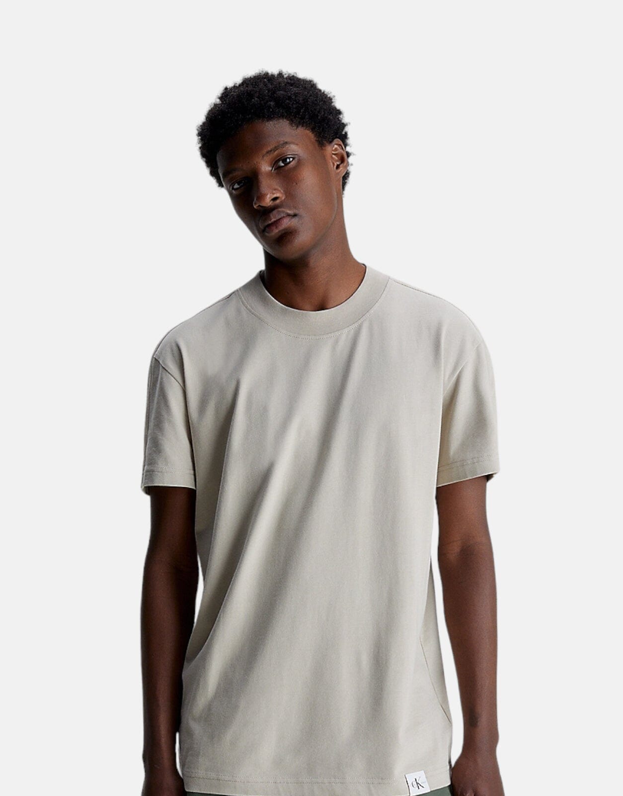 Calvin Klein Woven Tab Taupe T-Shirt - Subwear