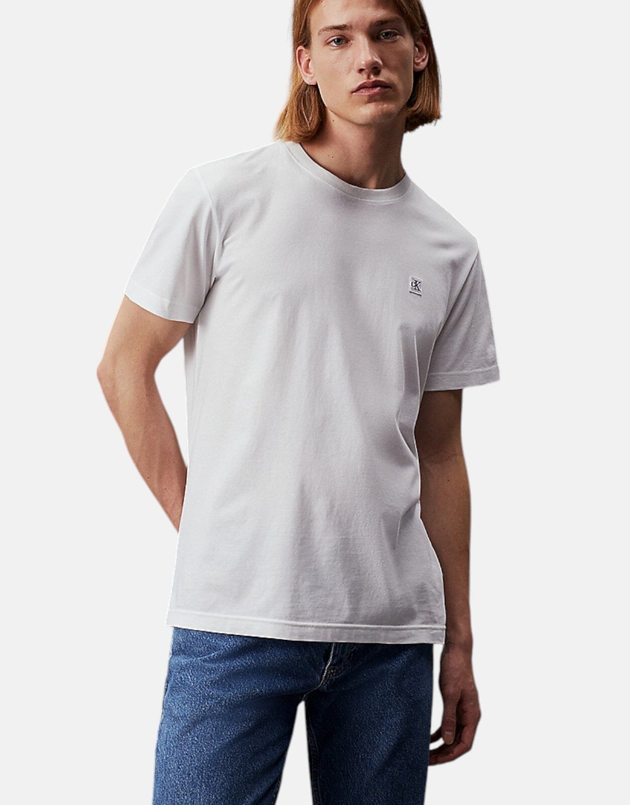 Calvin Klein CK Embro Badge White T-Shirt Calvin Klein