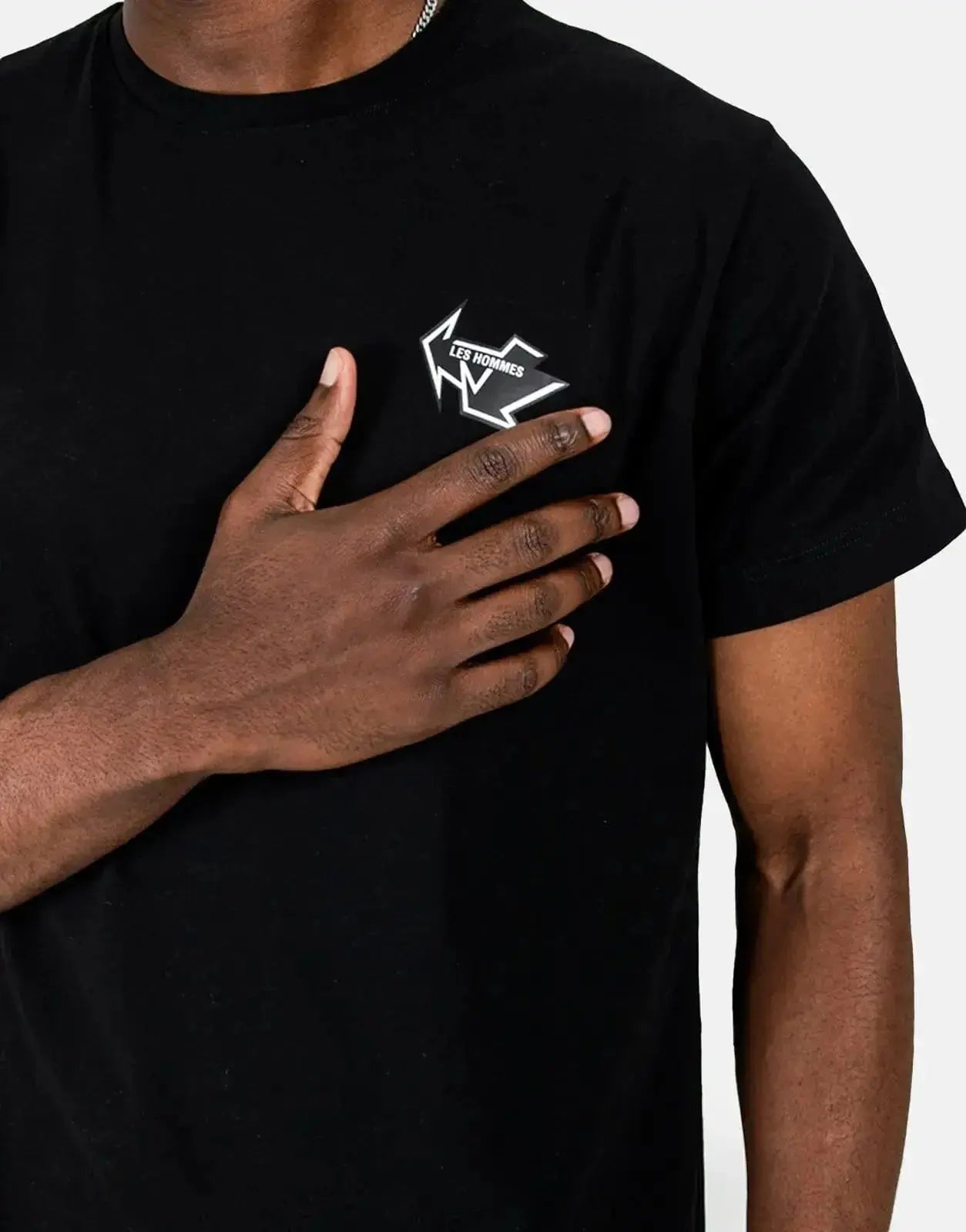 Les Hommes Arrow Back Print Black T-Shirt - Subwear